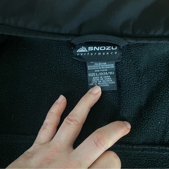 SNOZU Fleece Lined Performance Hooded Jacket in Black Boy's L (14-16) - Picture 8 of 9